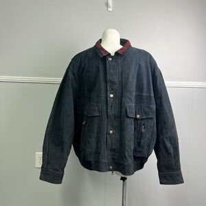 Vintage Global Identity G-III Suede Coat Blue and Burgundy Size 4X